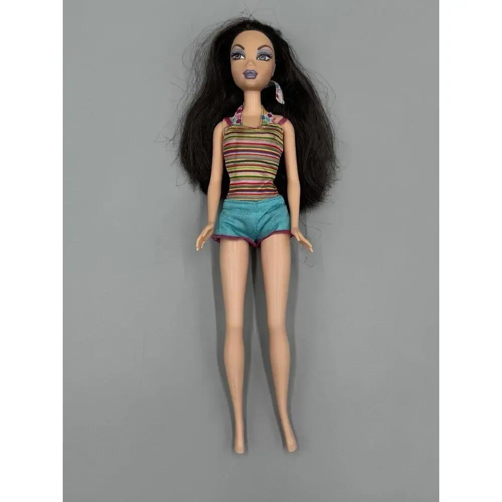 Mattel My Scene Barbie Doll NOLEE Black Hair Purple Eyes‎